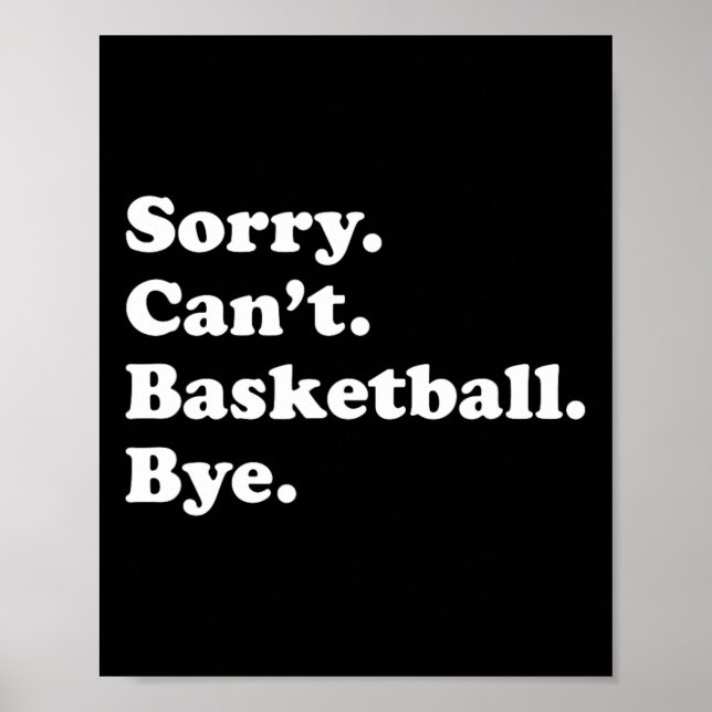 Poster Presente de basquete divertido para homens, menina (Frente)