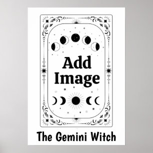 Poster Presente de Bruxa de Gêmeos Astrologia Tarot do Zo
