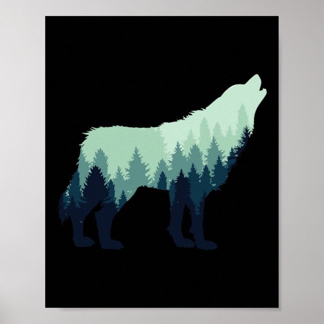 Poster Presente de caminhada de camping na floresta ao ar (Frente)