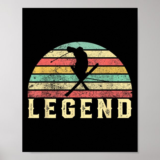 Poster Presente de Camisa de Esqui de Legenda de Esqui de (Frente)