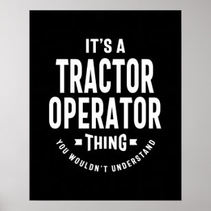Poster Presente de Cargo de Operador de Trator