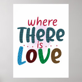 Poster Presente De Casamento Onde Há Amor