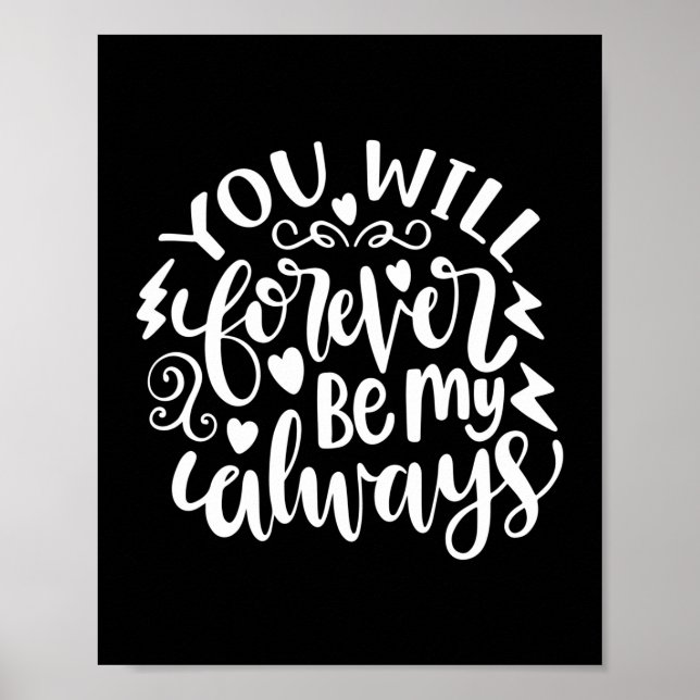 Poster Presente De Casamento Você Será Sempre Meu (Frente)