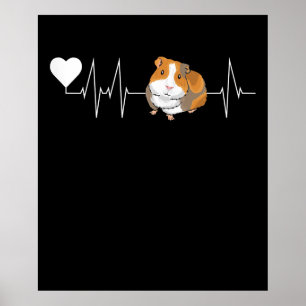 Poster Presente de Cavy Bonito com Batimentos de Coraçã
