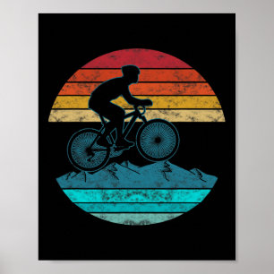 Poster Presente de Ciclismo para Ciclistas de Montanha em