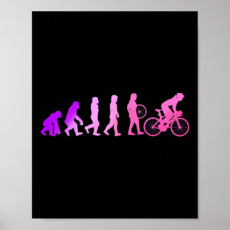 Poster Presente de Ciclista Feminina Para Meninas Tour de
