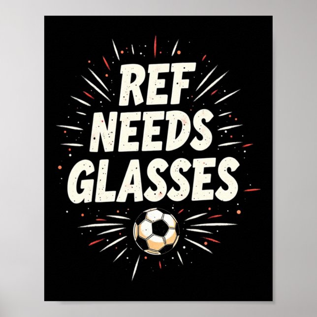 Poster Presente de Citação de Futebol Engraçado Ref Preci (Frente)