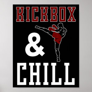 Poster Presente de Citação de Kickboxing Engraçado e Kick