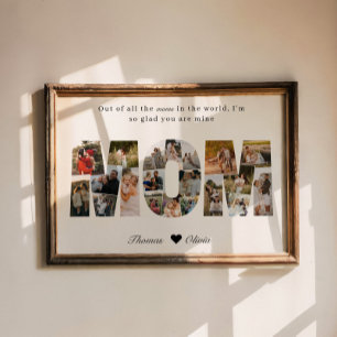 Poster Presente de Colagem de Fotos Mãe 20 para Dia de as