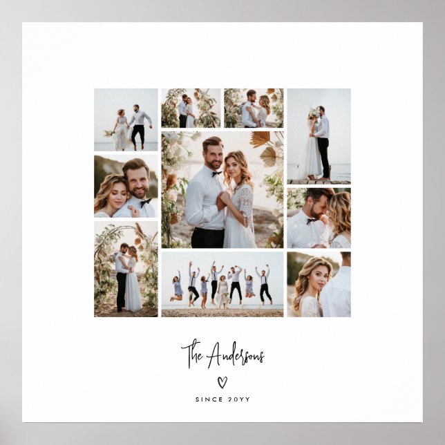 Poster Presente de colagem fotográfica moderna fazendo me (Frente)