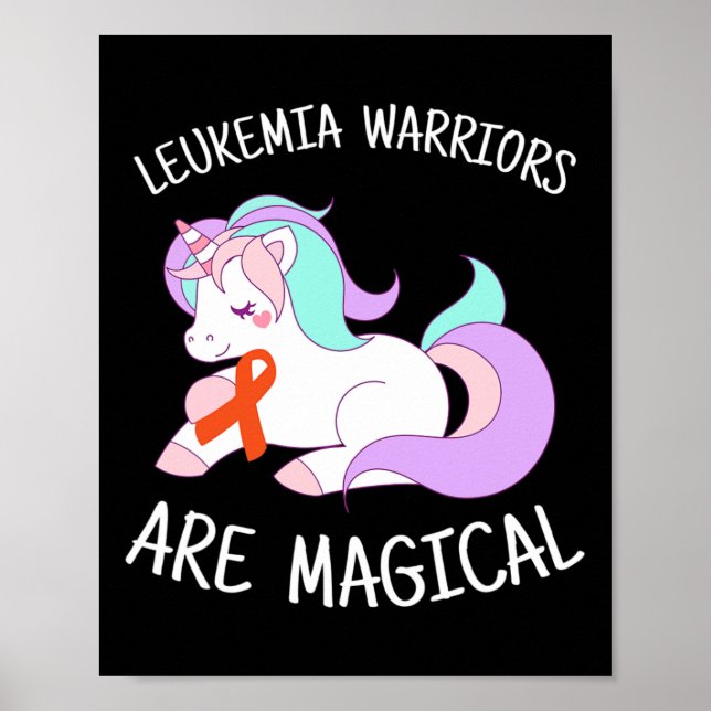 Poster Presente de Consciência da Leucemia Unicórn (Frente)