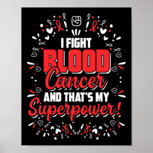 Poster Presente de Conscientização do Câncer de Sangue Pa