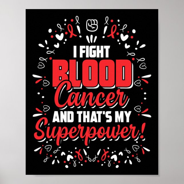 Poster Presente de Conscientização do Câncer de Sangue Pa (Frente)