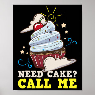 Poster Presente de Cupcake de Bake Baking Baker