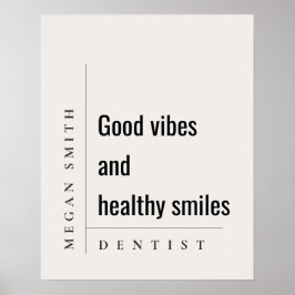 Poster Presente de Dentista de Sorriso Mínimo Moderno e S