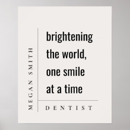 Poster Presente de Dentista Simples e Mínimo Moderno