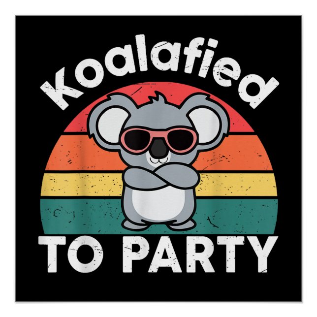 Póster Presente de design de coala engraçado e fofo Koala (Frente)