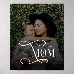 Poster Presente de Dia das Mães Foto Moderno Melhor Mãe d