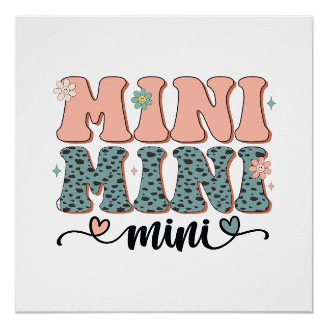 Póster Presente de dia de as mães | Mini Floral (Frente)