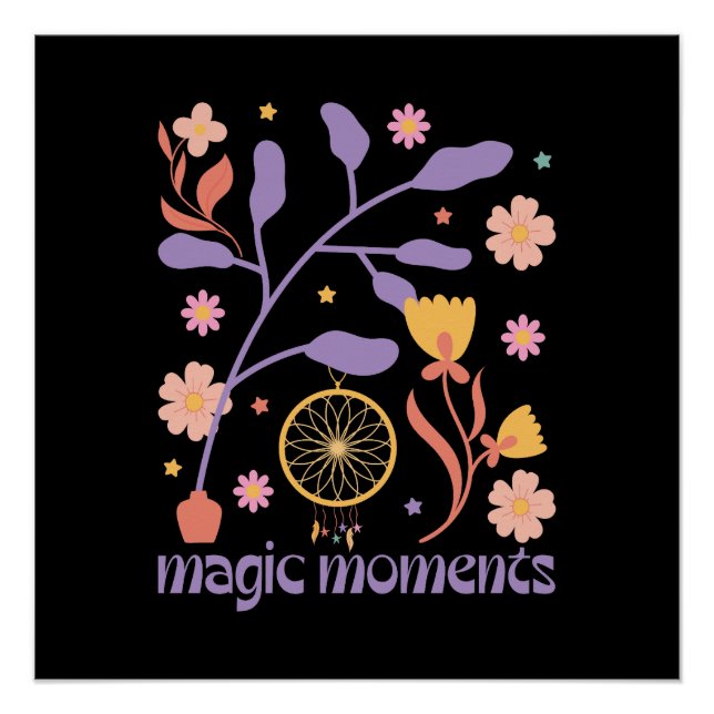 Póster Presente de dia de as mães | Momentos mágicos (Frente)