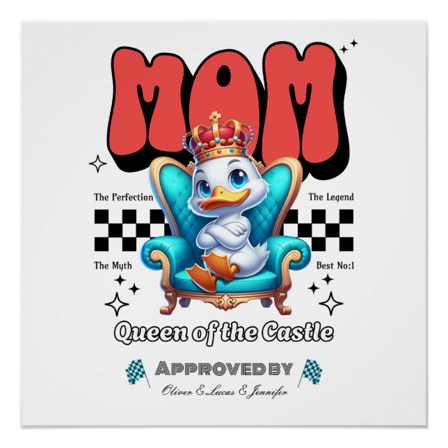 Póster Presente de Dia de as mães Personalizado, Bonito P (Frente)