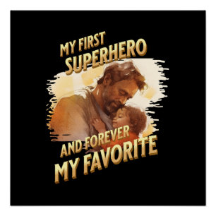 Póster Presente de dia de os pais Meu Primeiro Super-He