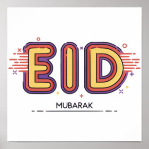 Poster Presente de Eid Mubarak: Nosso Premium Eid Mubarak