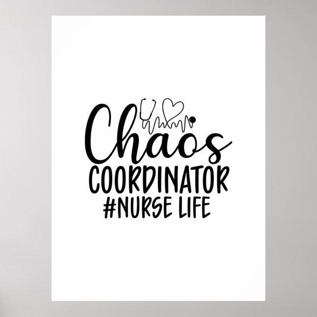 Poster Presente de Enfermeira Coordenadora de Caos Vida d (Frente)