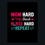 Poster Presente de Enfermeira | Enfermeira de Duro de esp<br><div class="desc">Presente de Enfermeira | Enfermeira de Duro de esposa de Duro</div>