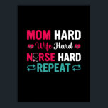 Poster Presente de Enfermeira | Enfermeira de Duro de esp<br><div class="desc">Presente de Enfermeira | Enfermeira de Duro de esposa de Duro</div>