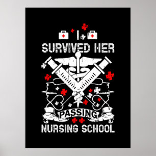 Poster Presente de Enfermeira   Sobreviveu À Sua Enfermag