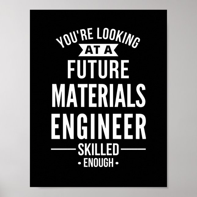 Poster presente de engenheiro de materiais (Frente)