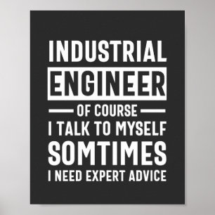 Poster Presente de Engenheiro Industrial Engraçado