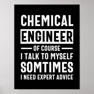 Poster Presente de Engenheiro Químico Engraçado
