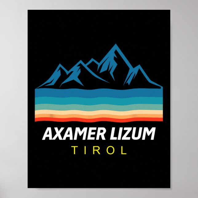 Poster Presente de Esqui e Snowboard Tyrol Skiing Axamer  (Frente)