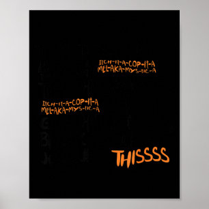 Poster Presente de fantasia de Halloween de gato preto To