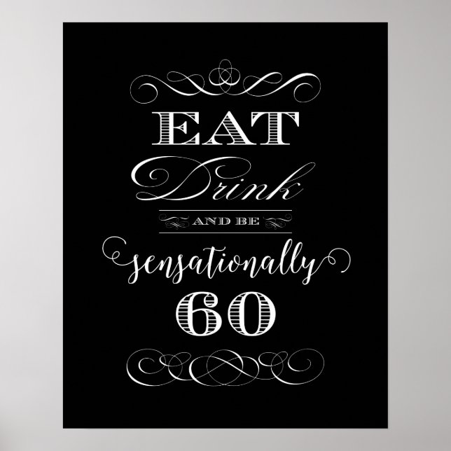 Poster Presente de Festa de aniversário Sensacionalmente  (Frente)