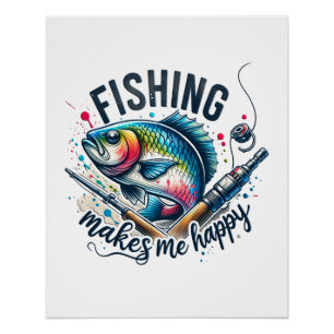 Póster Presente de Fisher Pesca Faz Meu Feliz