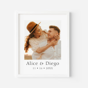 Poster Presente de Foto de Casais Personalizado