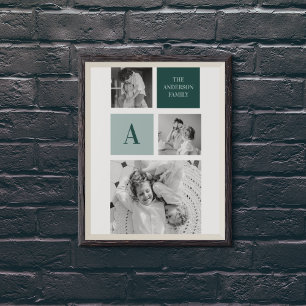 Poster Presente de Foto de Colagem de Nome Personalizado