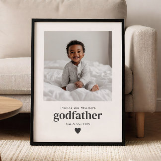 Poster Presente de Foto de Padrinho