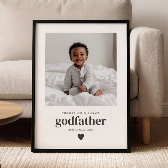 Poster Presente de Foto de Padrinho (Godfather Photo Keepsake Poster)
