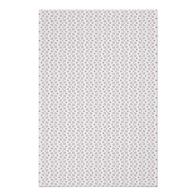 Póster Presente de Gato | Padrões de gato cúmulo Fundo se (Frente)