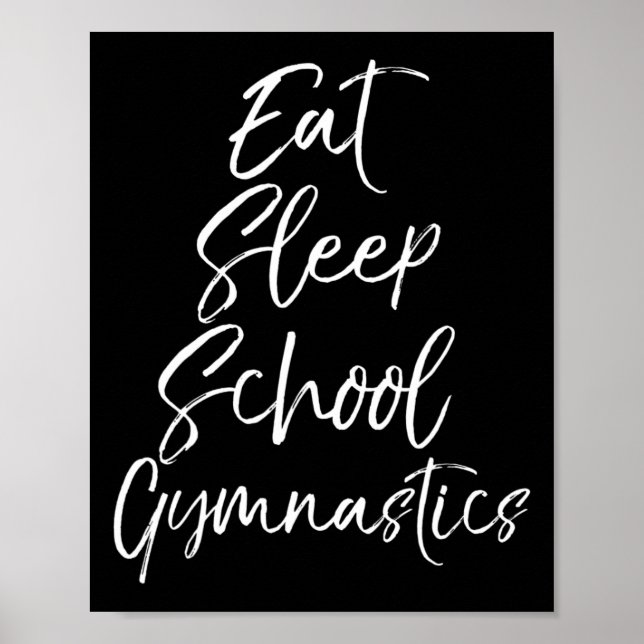 Poster Presente de Ginástica Fofo para Meninas Coma Dormi (Frente)