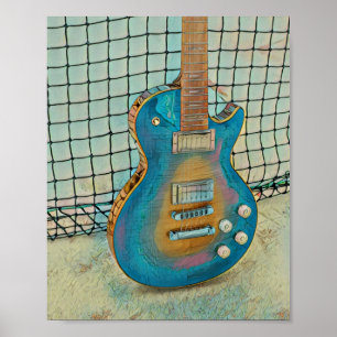 Poster Presente de guitarrista acústico