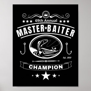 Poster Presente de homem campeão Iter de mestre de pesca 