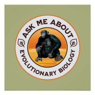 Póster Presente de Humor de Evolução para Professor de Bi