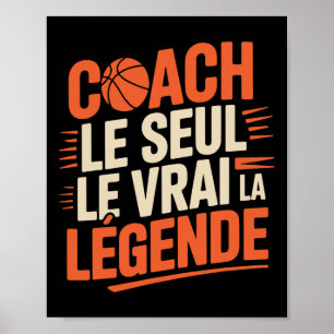 Poster Presente de Humor de Treinador de Sketll Masculino