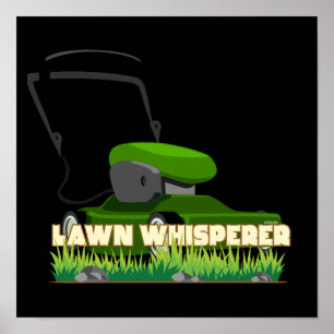 Poster presente de jardinagem engraçada LAWN WHISPERER