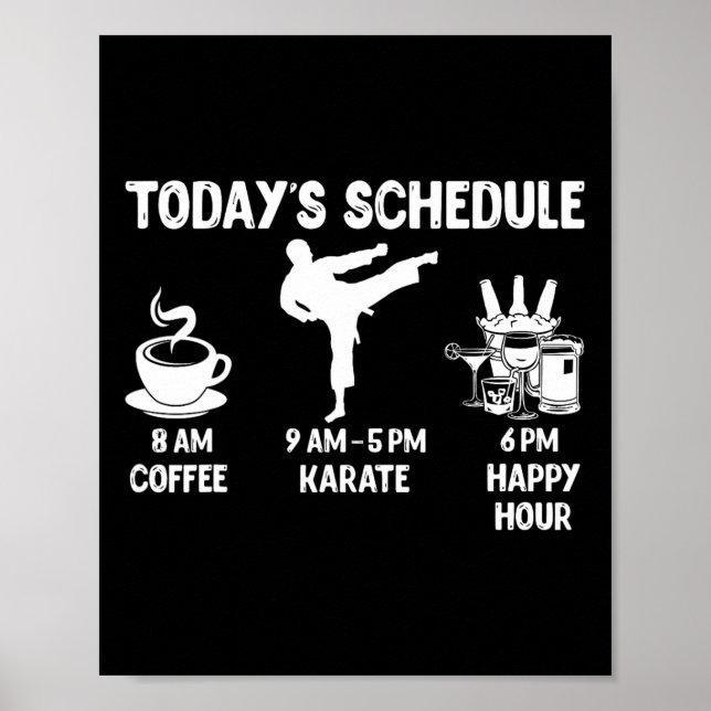 Poster Presente de Karate no Agendamento de Hoje - Gráfic (Frente)